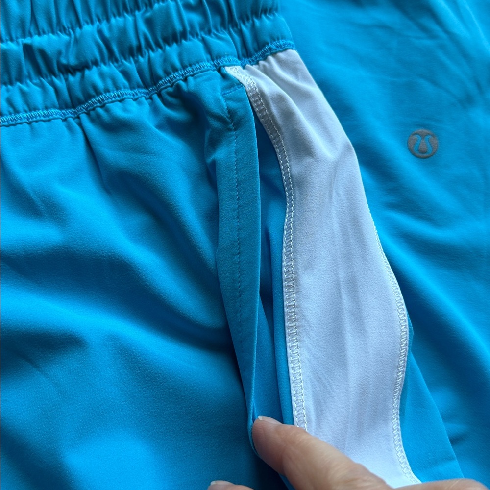 Lululemon Blue and White Track Pants 8 - Picture 7 of 9